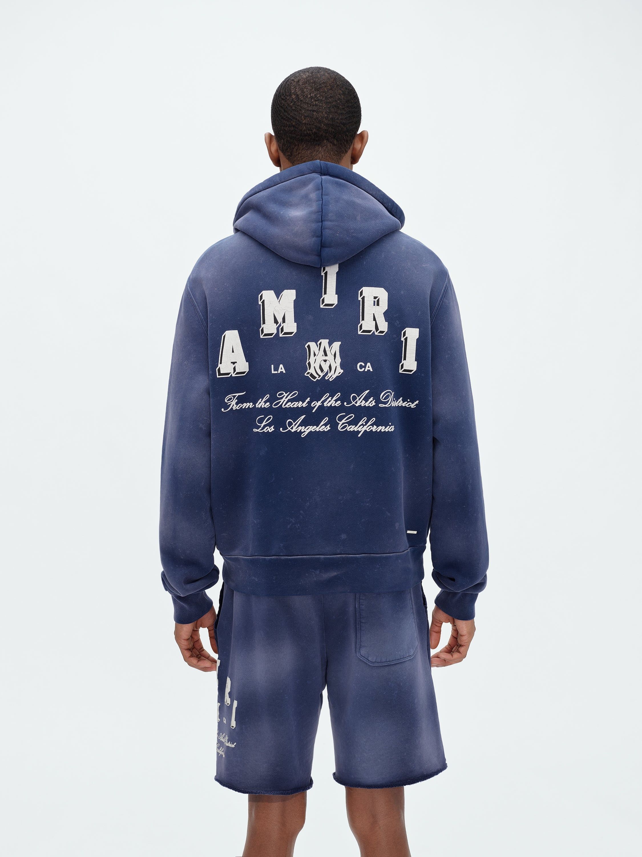 Amiri o1w1db11224 Vintage Collegiate Zip Hoodie in Blue Size US M / EU 48-50 / 2 - 4 Thumbnail