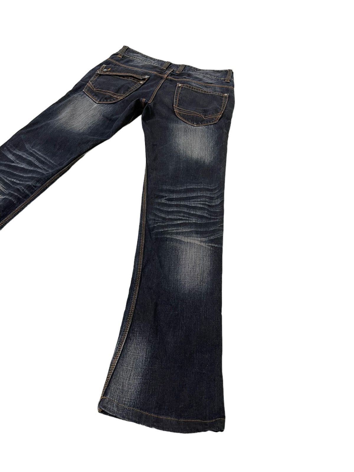 Japanese Brand Slim Jeans Nicole Club Distress Faded Low Rise Denim 7🟦5 Size US 32 / EU 48 - 13 Thumbnail