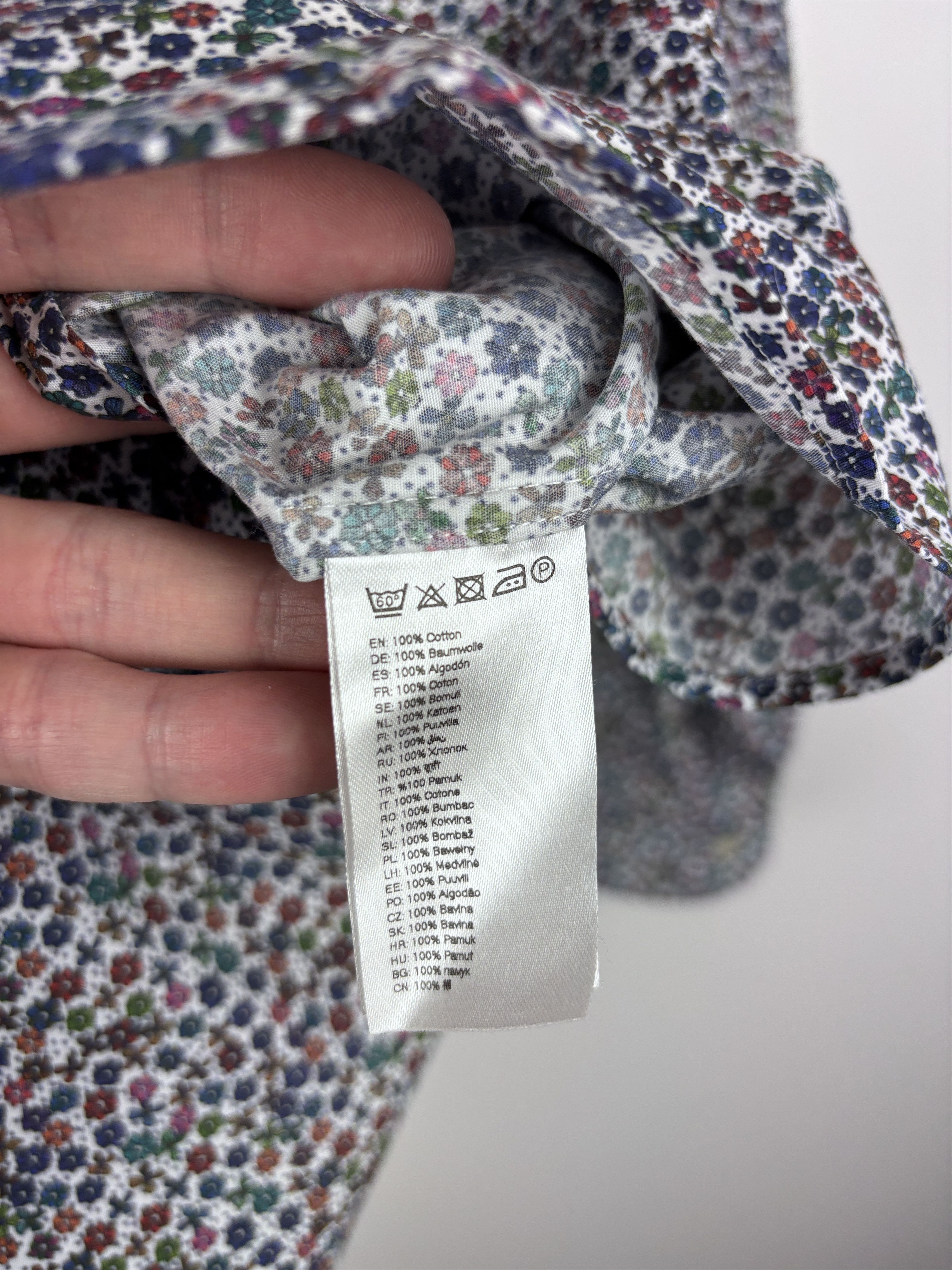 Eton Eton Floral Slim Fit Long Sleeve Button Shirt 40 15 3/4 Size US M / EU 48-50 / 2 - 9 Thumbnail