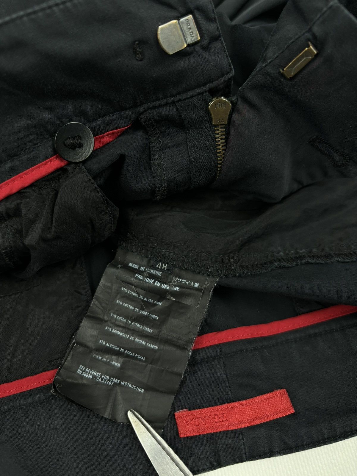 Prada Men's 00’s Linea Rossa Biker Cargo Zip Multipocket Pants Trousers Size US 36 / EU 52 - 8 Thumbnail