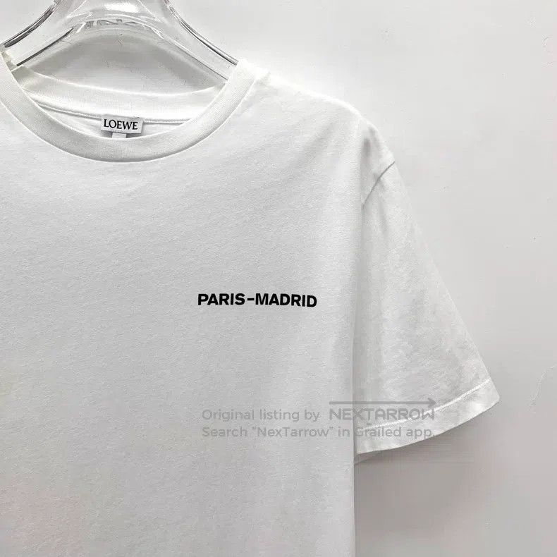 Loewe Loewe White logo lettering snow mountain print, cotton rou Size L / US 10 / IT 46 - 3 Thumbnail