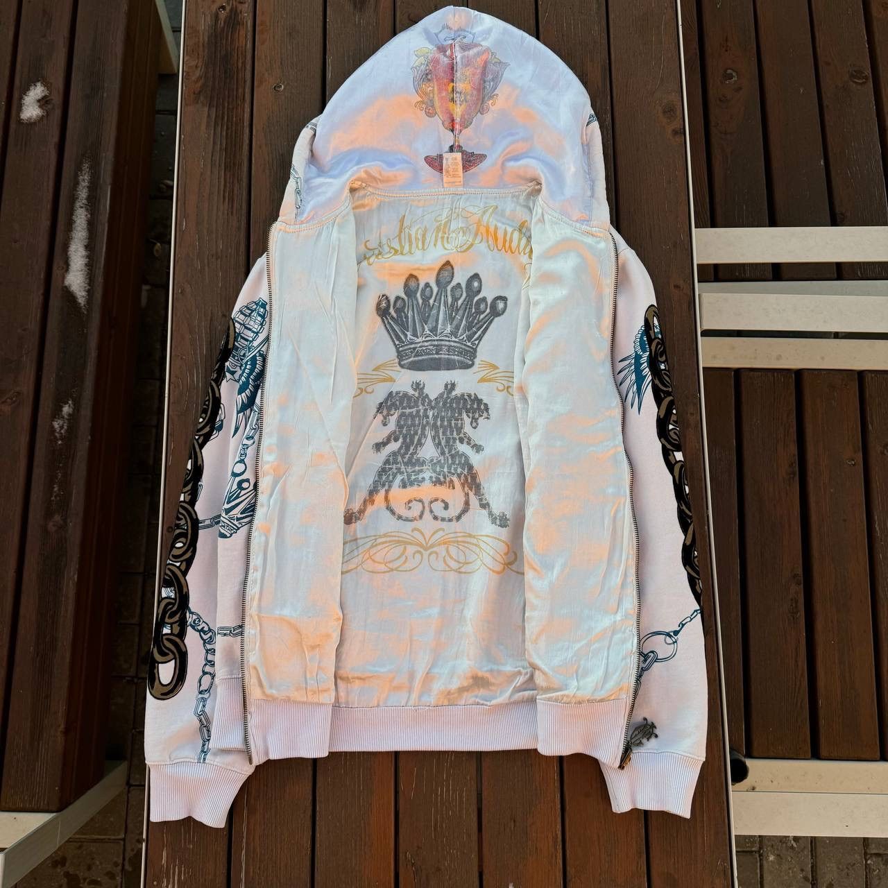 Christian Audigier × Ed Hardy Christian Audigier Ed Hardy Zip-Up Hoodie Size US M / EU 48-50 / 2 - 7 Thumbnail