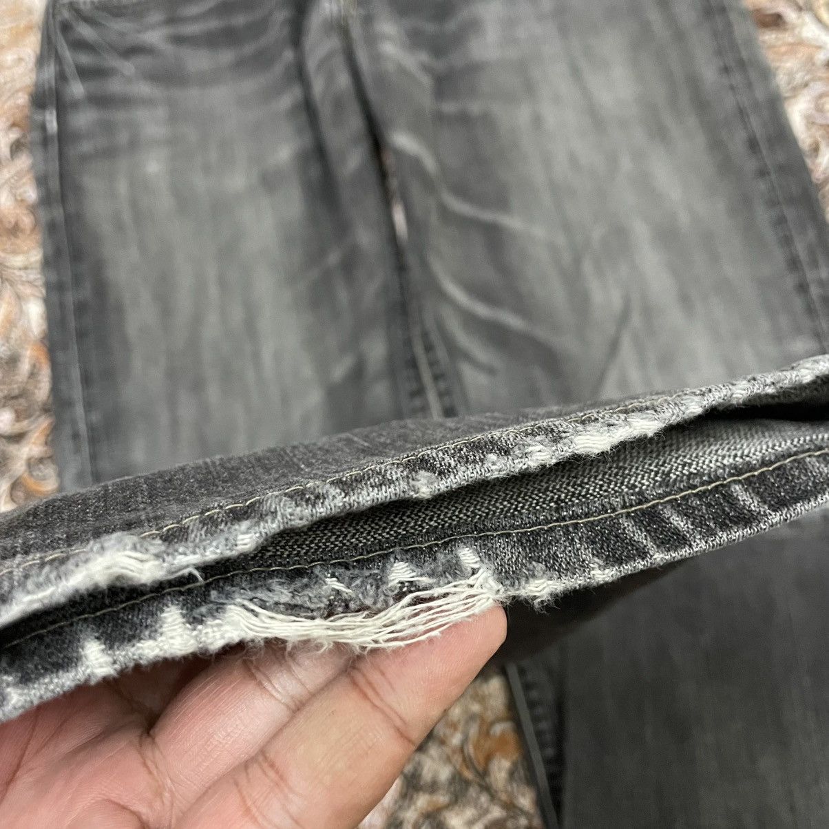 Wrangler 🔥Vintage Wrangler W0903 Stoned Washed Distress Denim Jeans Size US 33 - 8 Thumbnail
