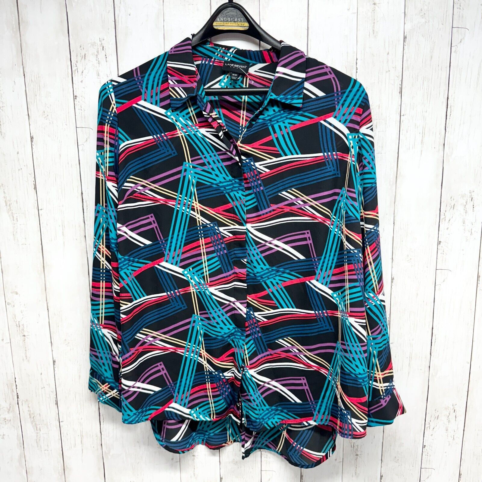 Other Lane Bryant Size 18/20 Long Sleeve Button Down Flowy Shirt Size XXL / US 16-18 / IT 52-54 - 1 Thumbnail
