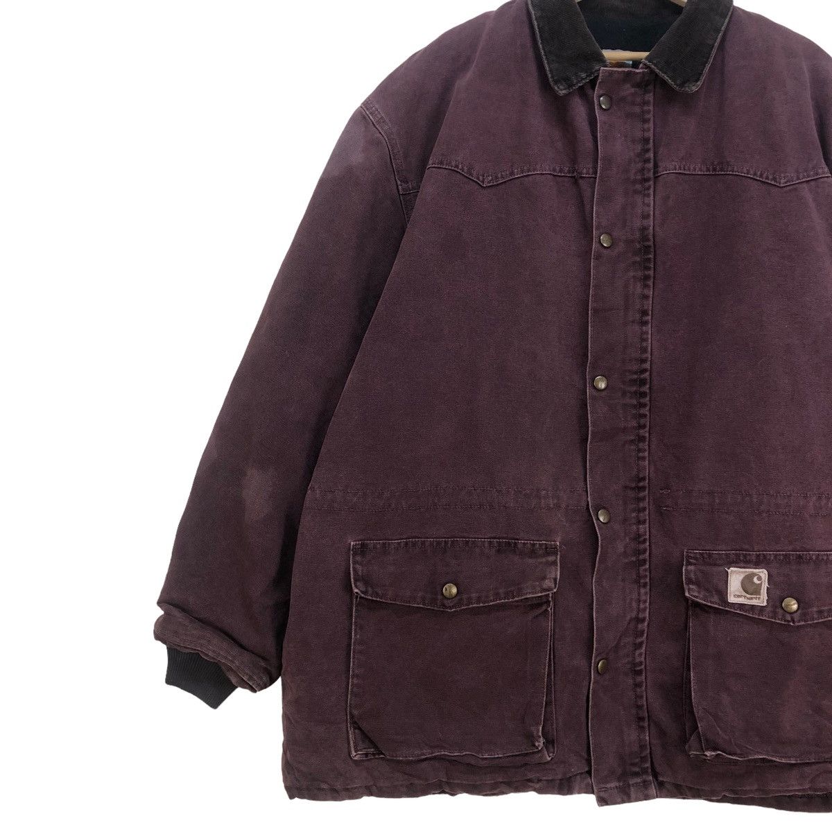 Carhartt 🔥Vintage Carhartt Dark Plum Oversized Jacket Size US XL / EU 56 / 4 - 4 Thumbnail