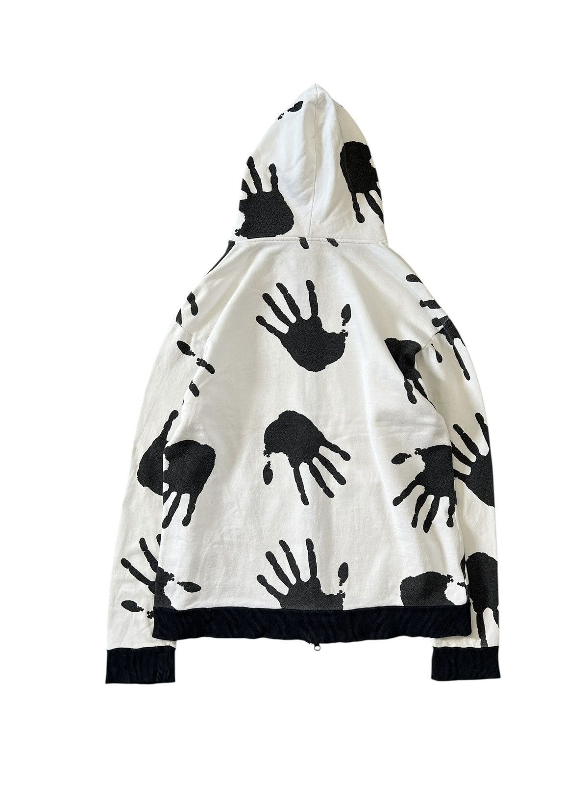 Japanese Brand 1990s Hex Antistyle Hand Print Zipper Hoodie Size US L / EU 52-54 / 3 - 2 Thumbnail