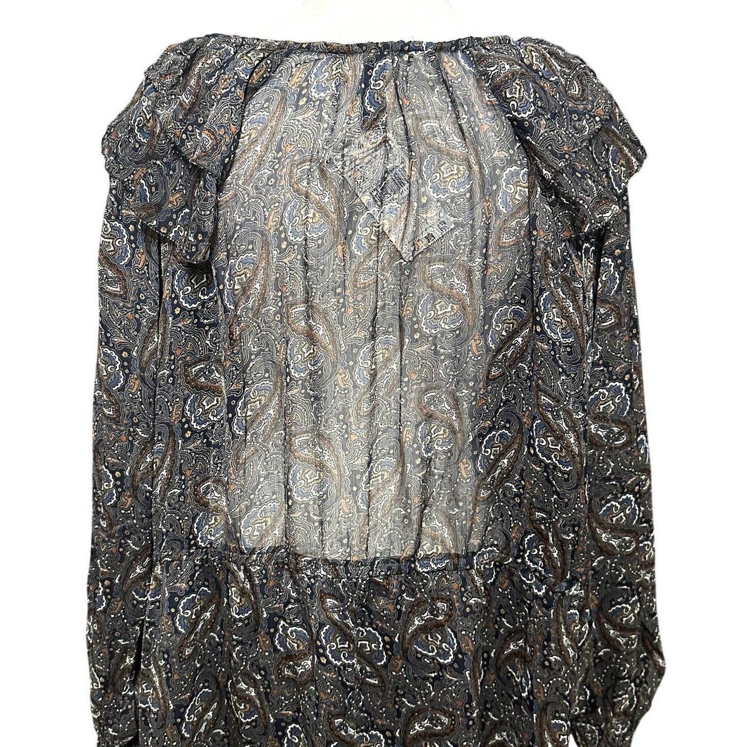 Other MNG Mini Chiffon Dress Long Sleeves Paisley Multi 16 NWT Size XXL / US 16-18 / IT 52-54 - 7 Thumbnail