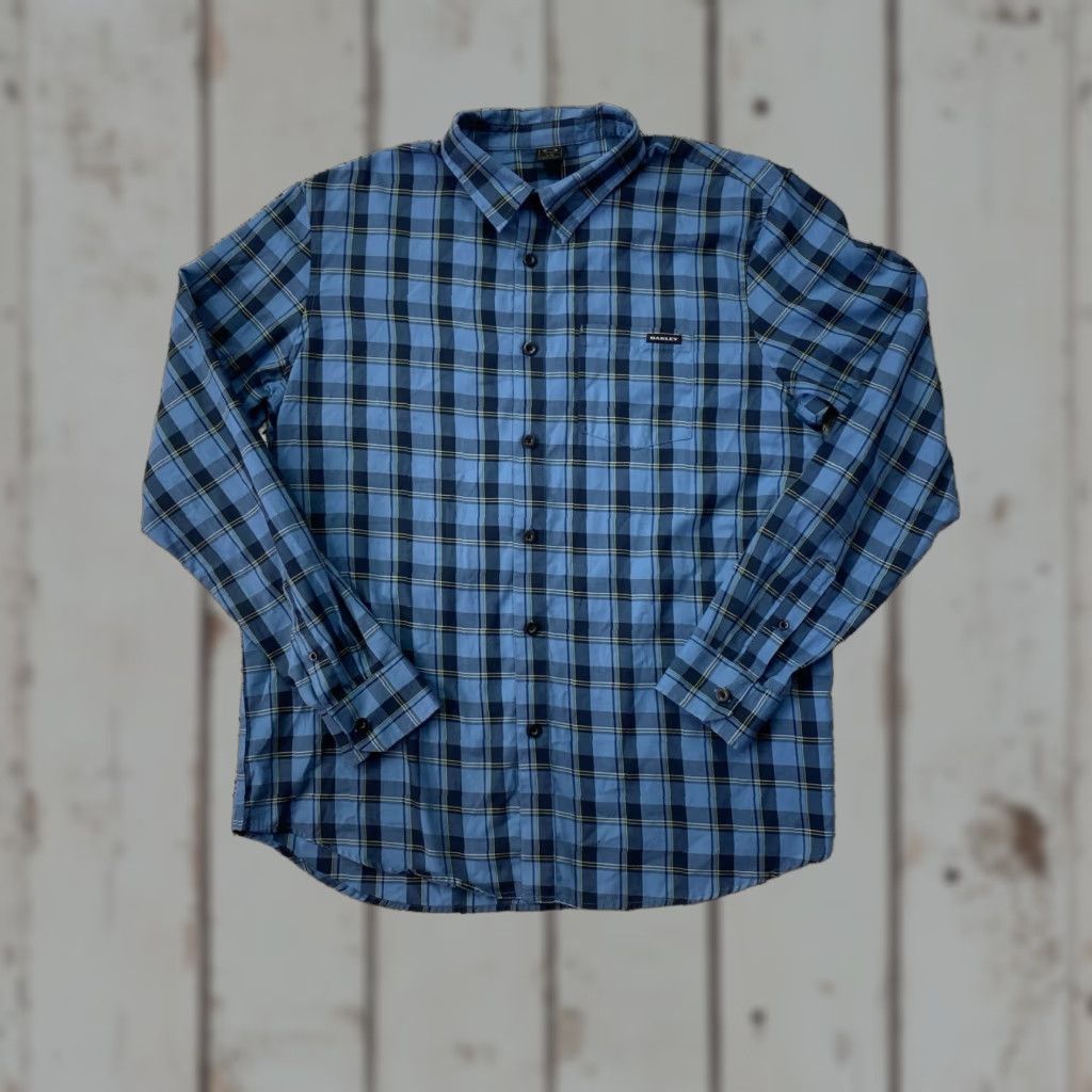 Oakley Oakley Plaid Button Long Sleeve Blue Flannel Shirt Men L Regular Casual Workwear Vintage: No (But must not add info not in title.) Size US L / EU 52-54 / 3 - 1 Thumbnail