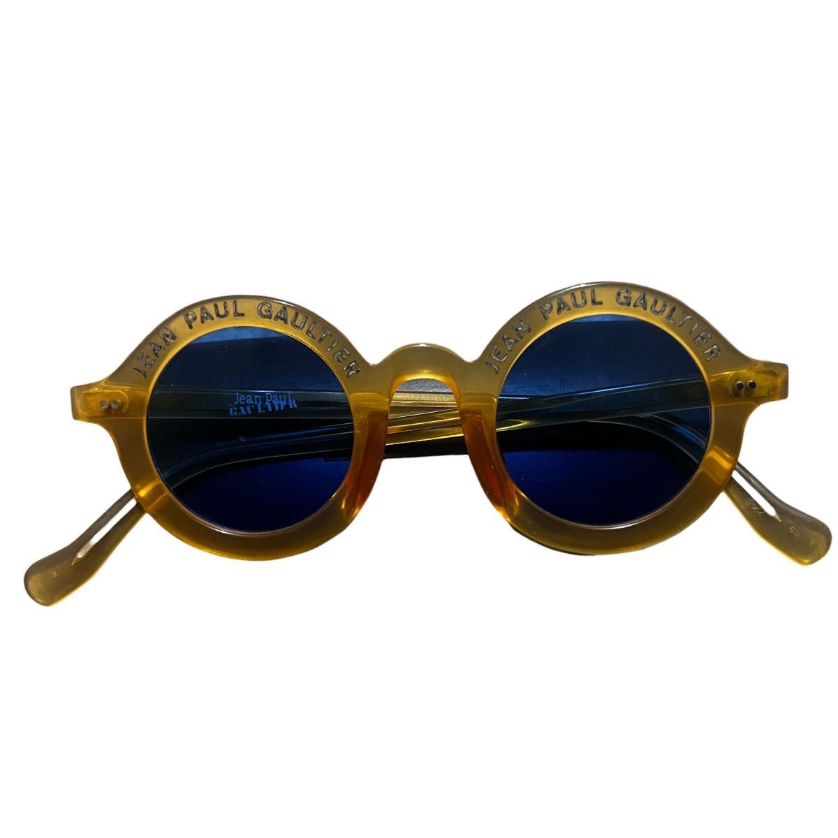 Jean Paul Gaultier Jean Paul GAULTIER 1990s Vintage Spellout Round Sunglasses Size ONE SIZE - 1 Thumbnail