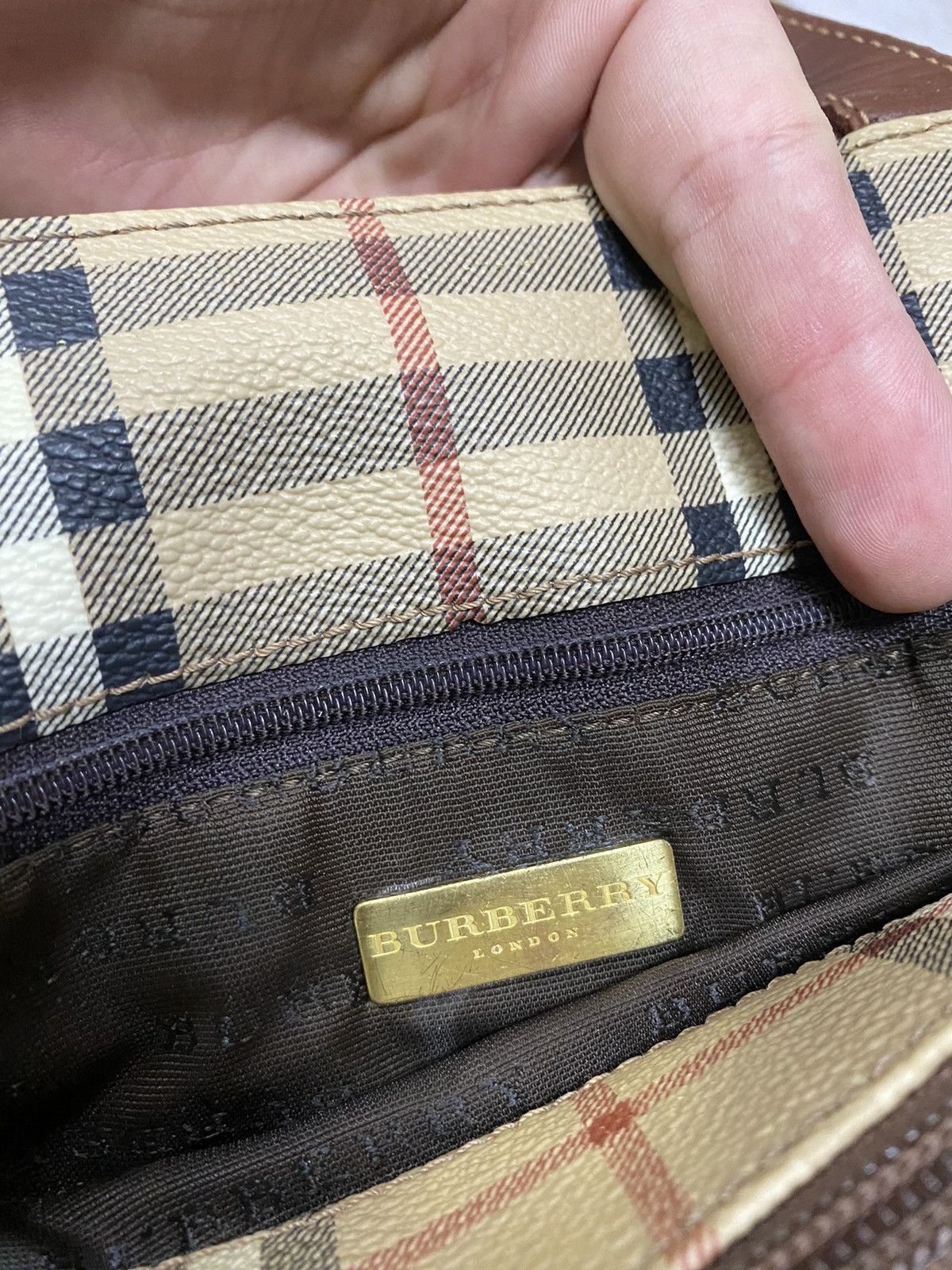 Burberry Burberry vintage nova check leather canvas bag Size ONE SIZE - 9 Thumbnail
