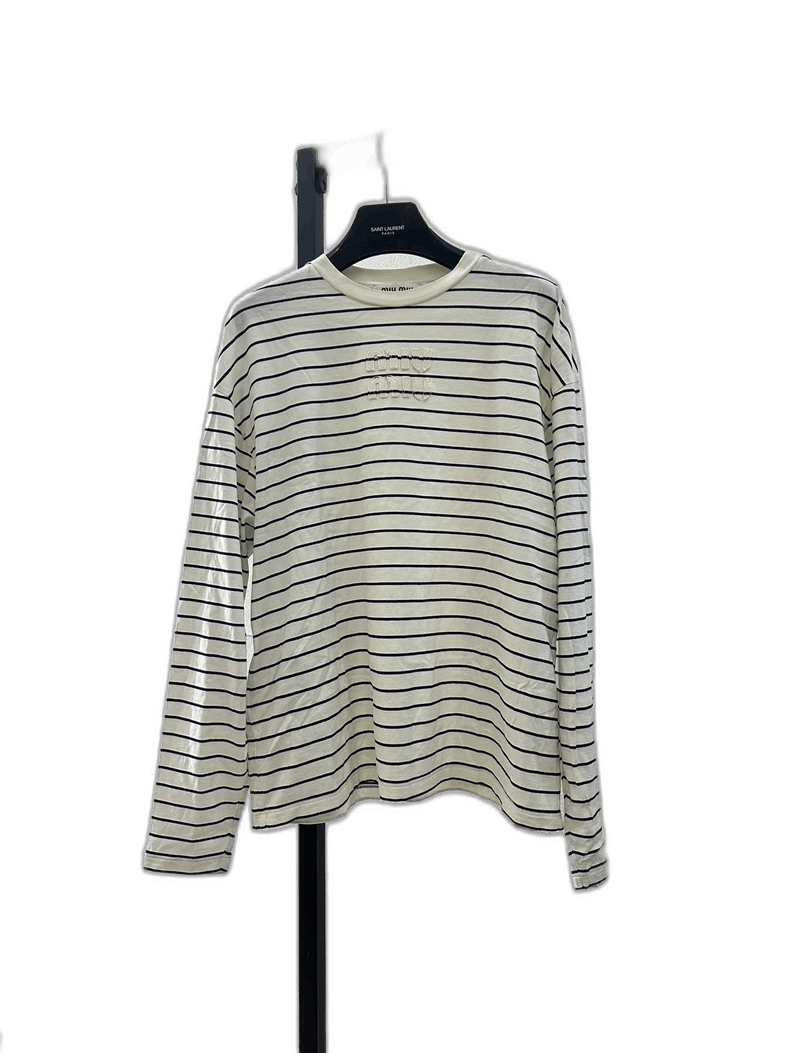 Miu Miu MiuMiu Striped Long Sleeve Top Size US XS / EU 42 / 0 - 1 Thumbnail