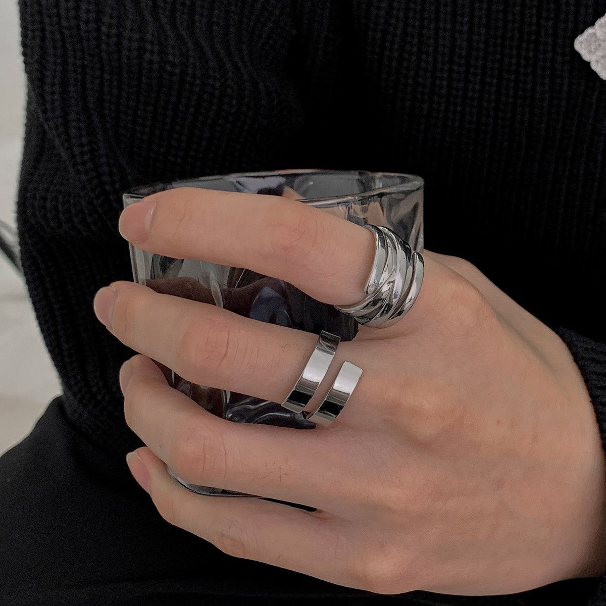 Jewelry Future Jewelry Rings Open Size Chrome Ring (Size 7-13) Size ONE SIZE - 1 Thumbnail