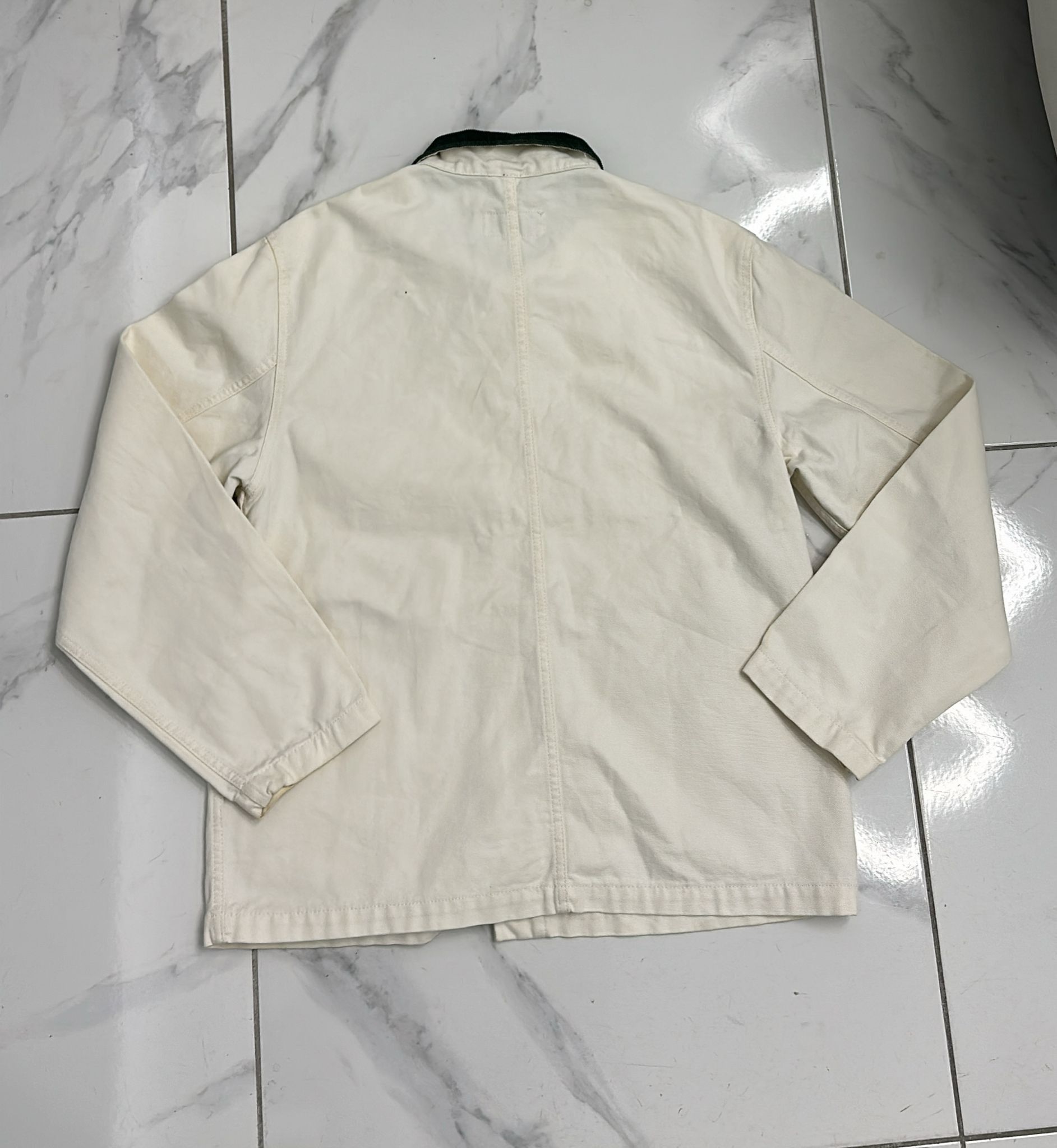 Stussy Stüssy Cord Collar Canvas Chore Jacket Bone Size M Size US M / EU 48-50 / 2 - 8 Thumbnail