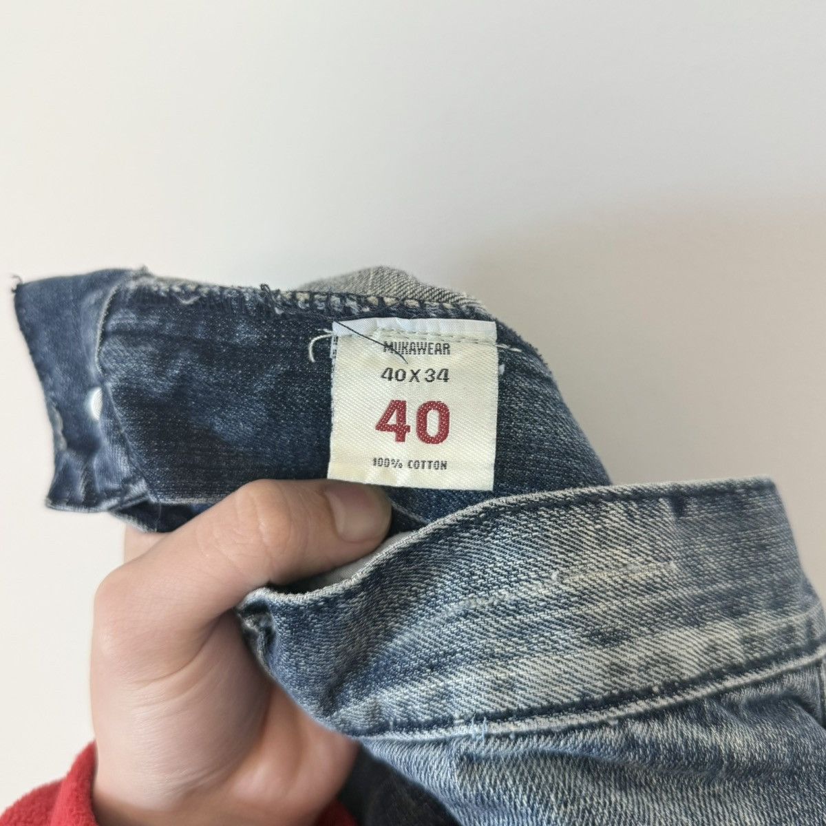 Vintage Vtg 2000s Muka Faded Distressed Baggy Jeans Skater Y2K Size US 38 / EU 54 - 10 Thumbnail