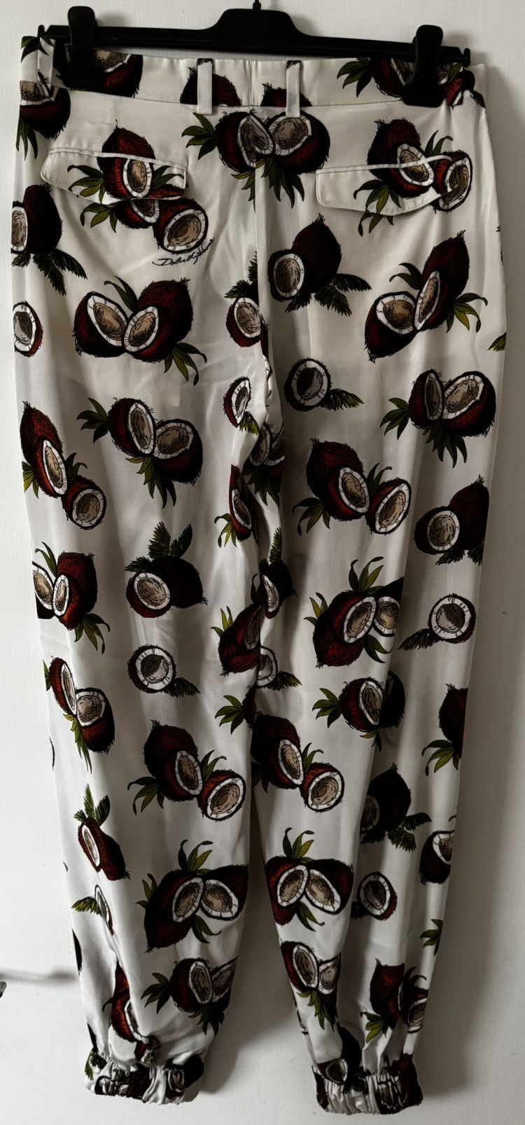 Dolce & Gabbana Dolce & Gabbana “Coconut” Print Silk Trousers – 48IT Size US 32 / EU 48 - 3 Thumbnail