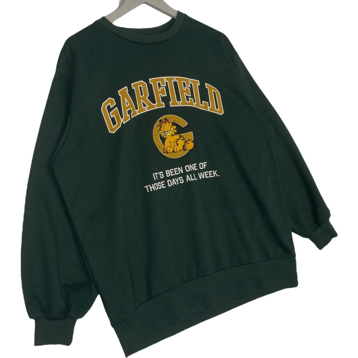 Other Vintage Garfield Big Printed Green Sweatshirt Crewneck SizeL Size US L / EU 52-54 / 3 - 3 Thumbnail