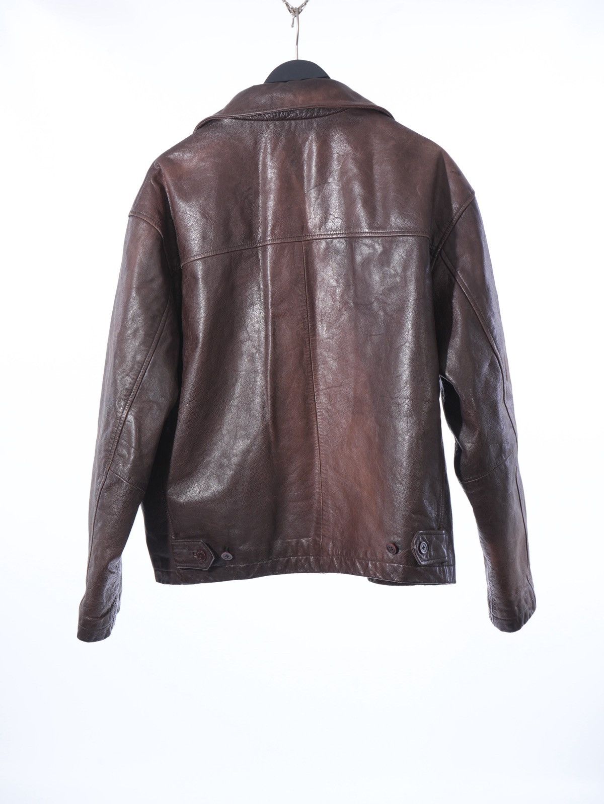 J.Crew J. Crew Vintage Dark Brown Leather Full Zip Mens Jacket Size US XL / EU 56 / 4 - 3 Thumbnail