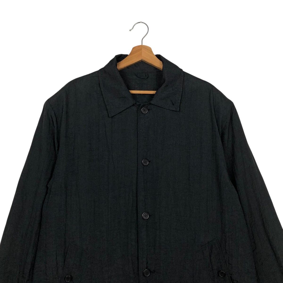 Japanese Brand 📌Rich Black Vintage Long Jacket Studio/495 Issey Miyake Size US M / EU 48-50 / 2 - 4 Thumbnail