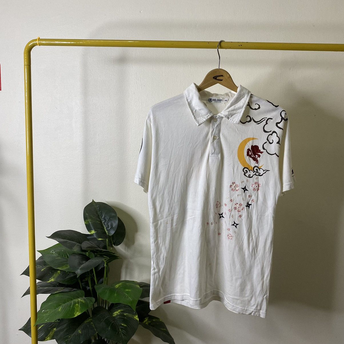 Japanese Brand Go Coo Monkey Made Karakuri Tamashii Sukajan Style Polo Tee Size US M / EU 48-50 / 2 - 6 Thumbnail