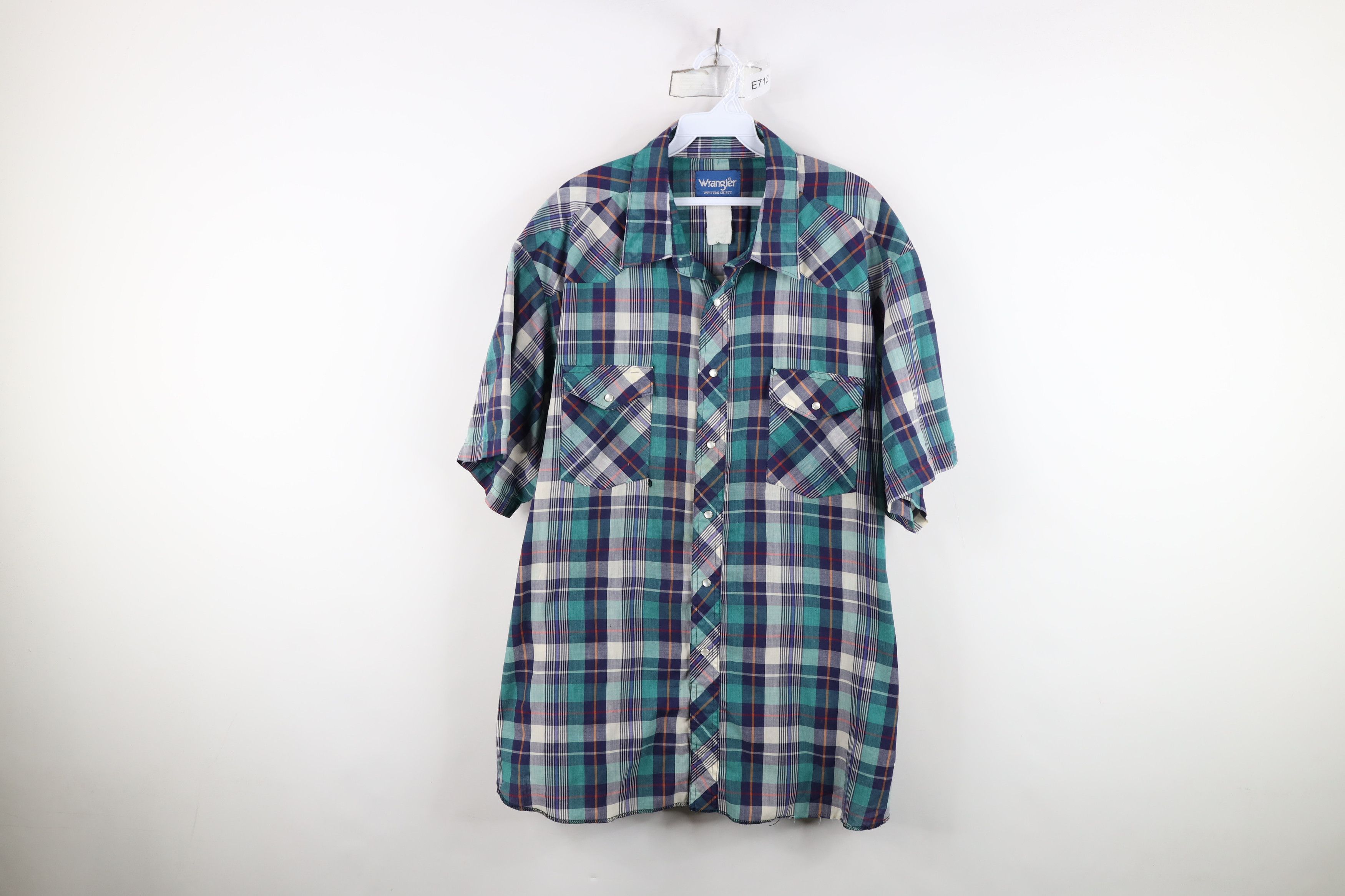 Wrangler Vintage 90s Wrangler Cowboy Short Sleeve Button Shirt Size US XXL / EU 58 / 5 - 1 Thumbnail