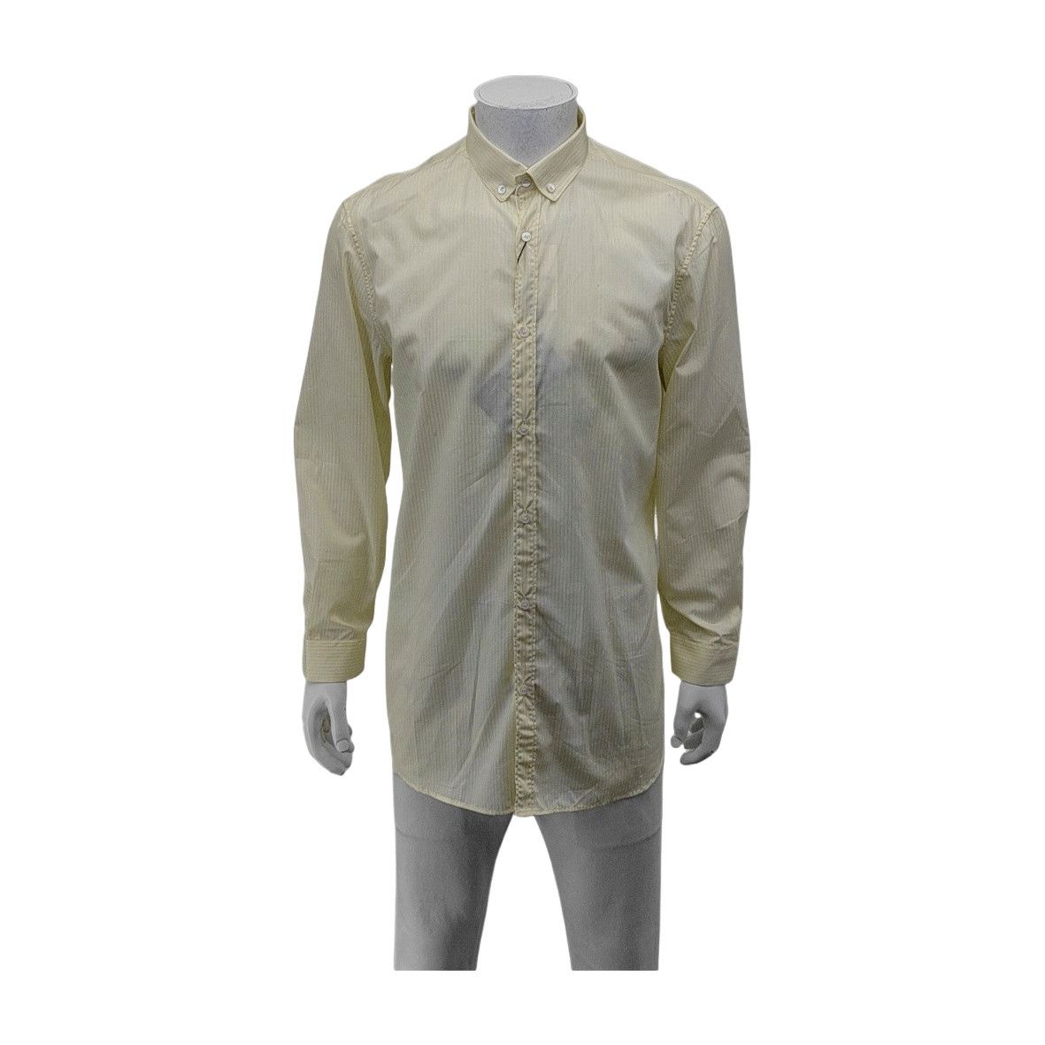 Burberry Burberry Yellow Striped Button Up Shirt 41 Size US L / EU 52-54 / 3 - 1 Thumbnail