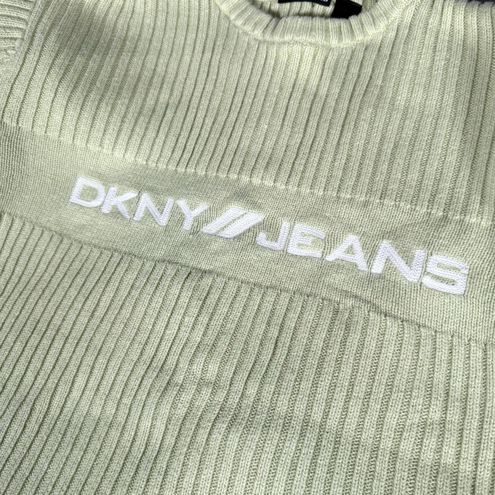 DKNY VINTAGE DKNY Sweater Mens XL Green Embroidered Crew Neck Long Sleeve Pullover Knit Casual Winter Size US XL / EU 56 / 4 - 4 Thumbnail