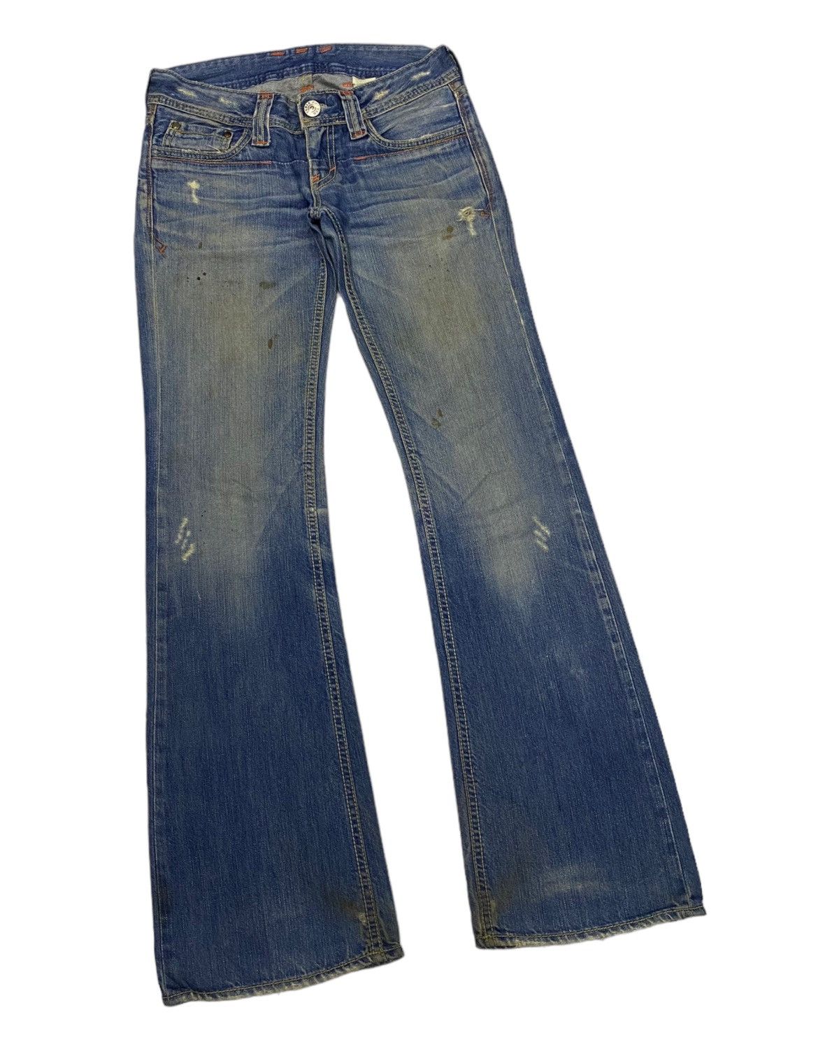 Hysteric Glamour × Japanese Brand FLARED🔥DOUBLE BURGER DISTRESSED DENIM JEANS Size 28" / US 6 / IT 42 - 5 Thumbnail