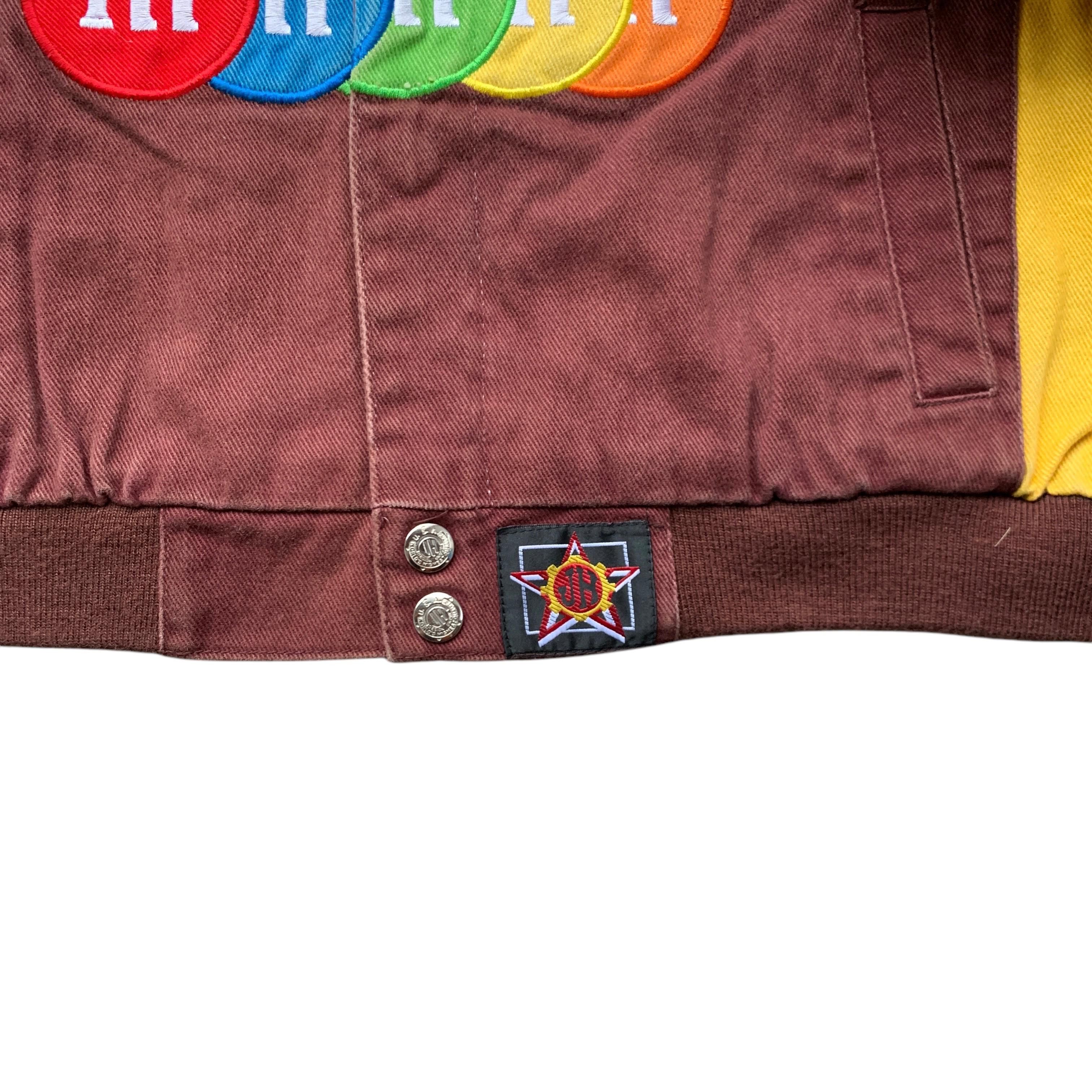 JH Design × NASCAR Rare 90s Jh Design M&M's Nascar Racing Jacket Jeff Hamilton Size US XXL / EU 58 / 5 - 5 Thumbnail