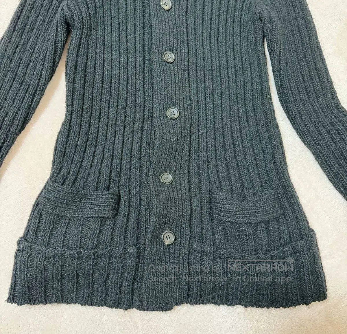 Comme des Garcons Comme des Garcons Wool Ribbed Cardigan. Size XS / US 0-2 / IT 36-38 - 4 Thumbnail