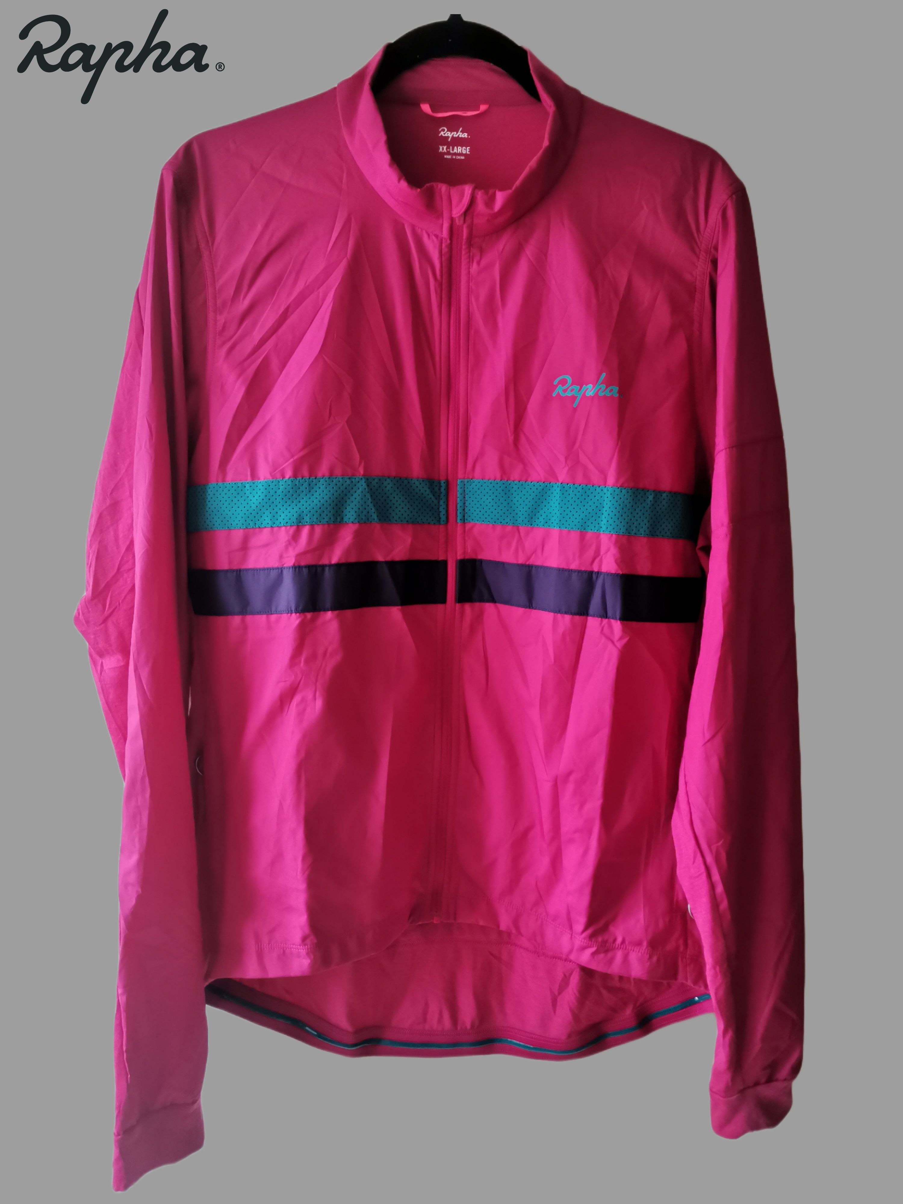 Rapha Mens Brevet Long Sleeve Jersey (High-Vis Pink