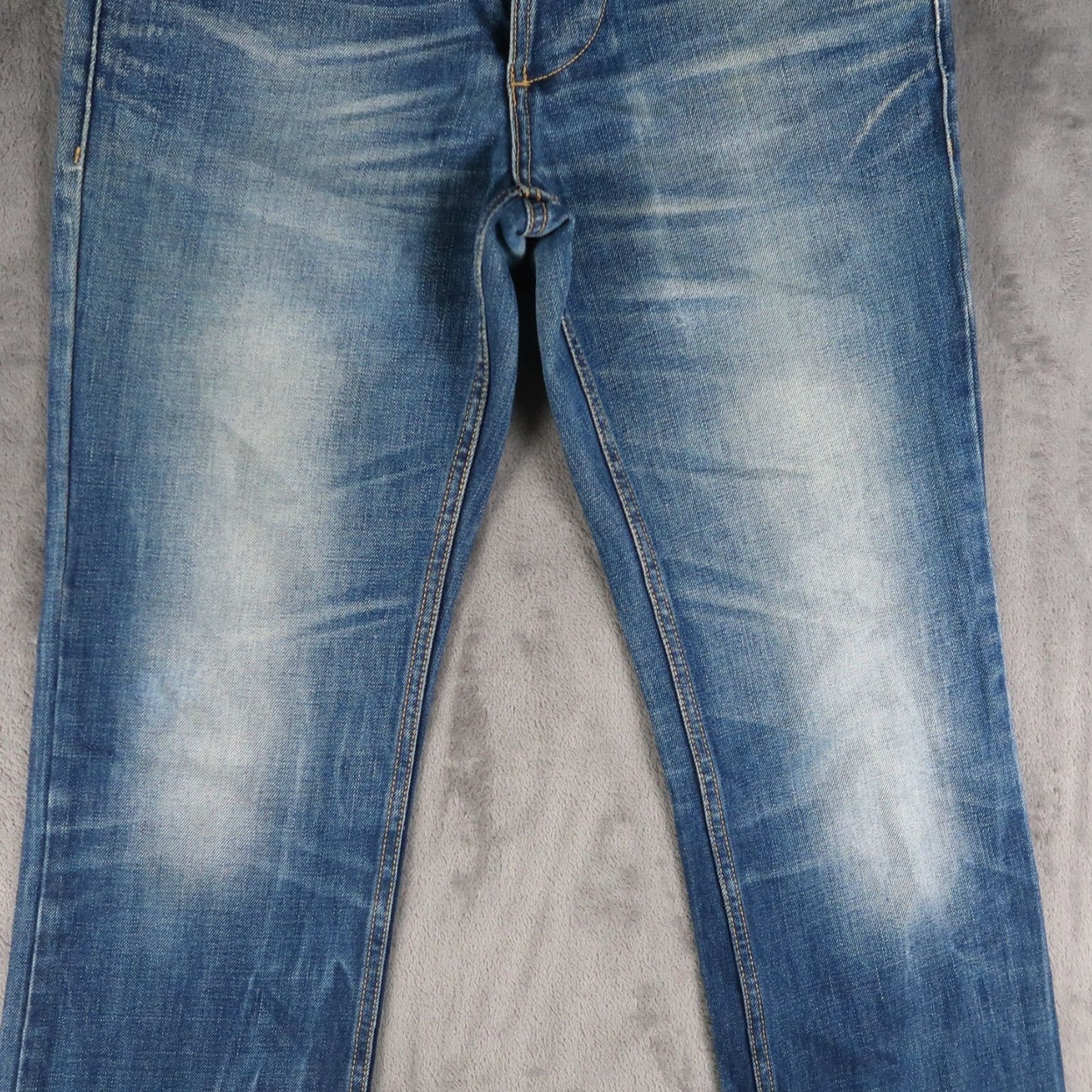 Diesel Diesel Jeans Slim Straight 29x33.5 Blue Denim Button Fly Italy Men Regular Size US 29 - 4 Thumbnail