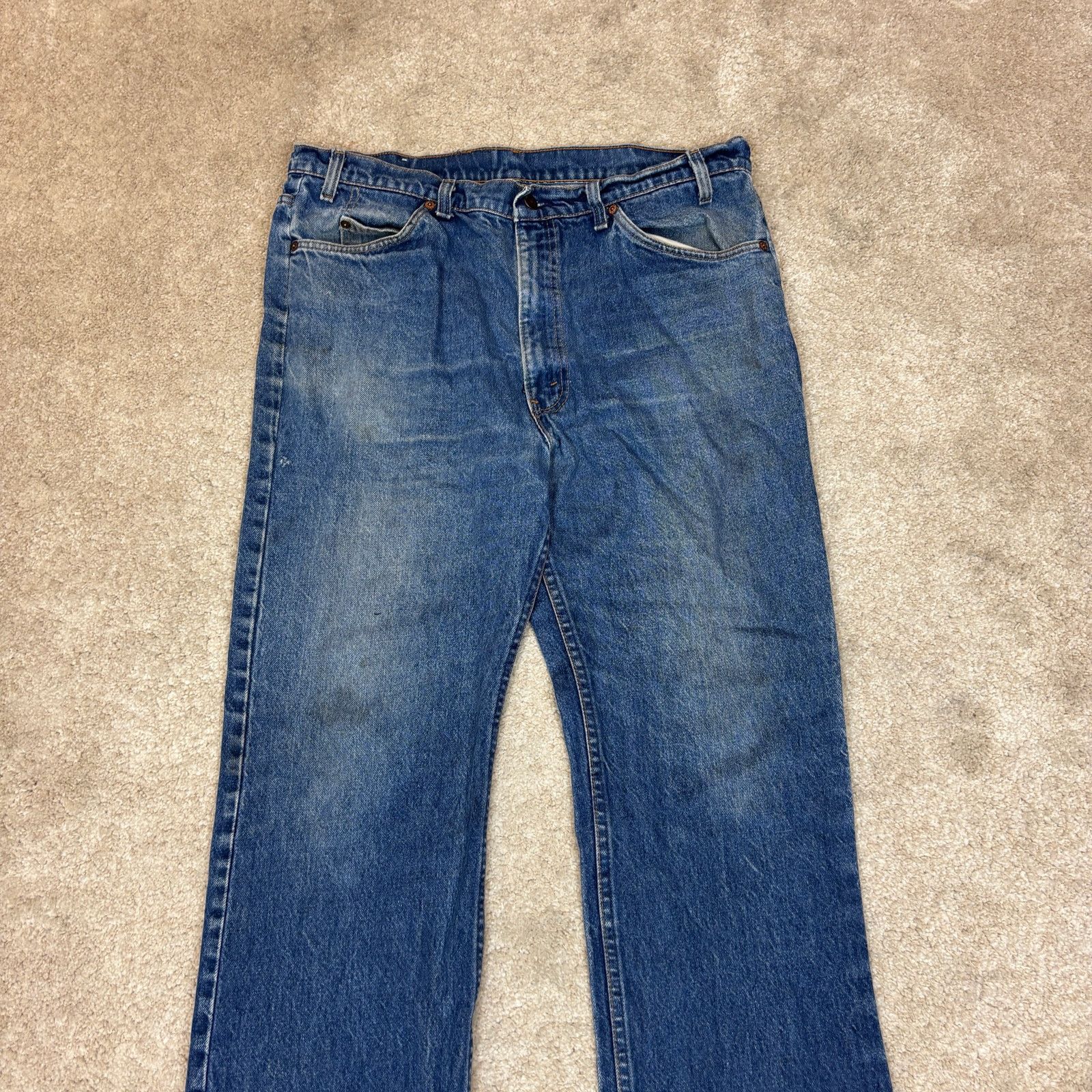 Levi's × Vintage VTG 80s Levi's 517 Orange Tab Boot Cut Jeans 38x32 (36x30) Size US 38 / EU 54 - 2 Thumbnail