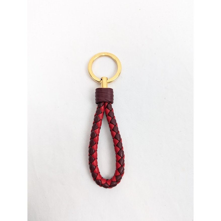 Bottega Veneta o1rshd1 Size: OS / Nappa Intrecciato Keyring in Bordeaux Size ONE SIZE - 1 Thumbnail