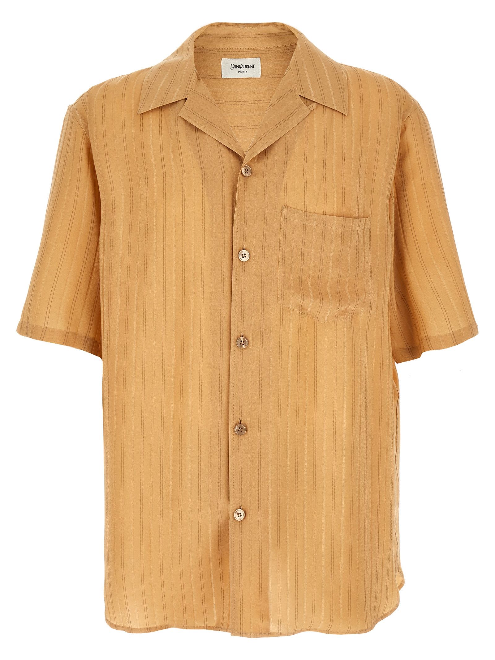 Saint Laurent Paris Striped Silk Shirt Size US M / EU 48-50 / 2 - 1 Thumbnail