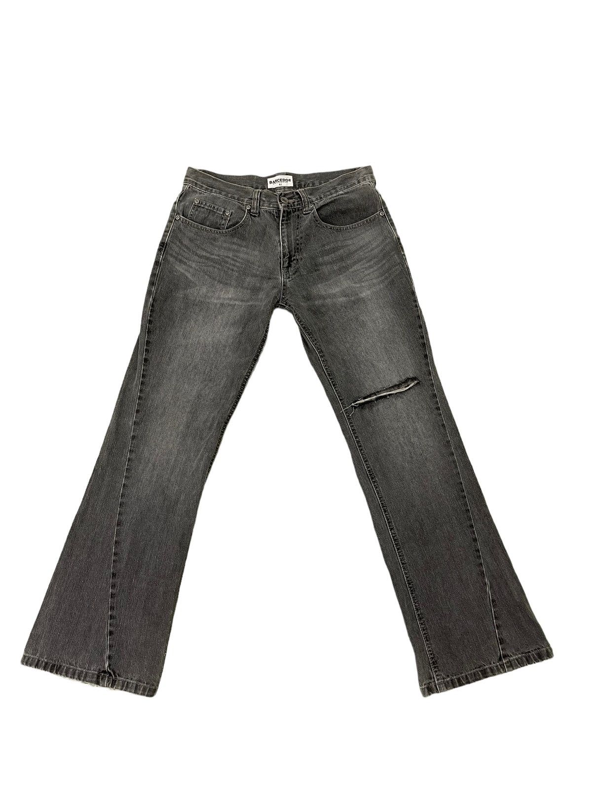Japanese Brand Flare Jeans Barcedos Faded Distress Boot Cut 8🟦2 Size US 31 - 2 Thumbnail