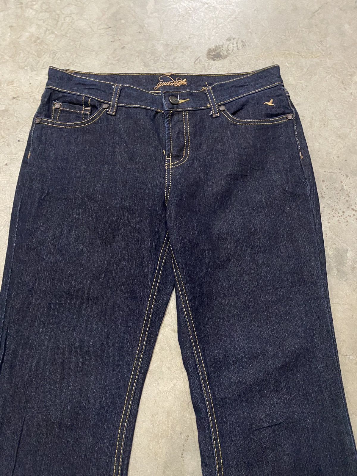 Designer × Indigo × Japanese Brand Flare Jeans Japanese Grane Flare Stretchable Indigo Size US 30 / EU 46 - 6 Thumbnail