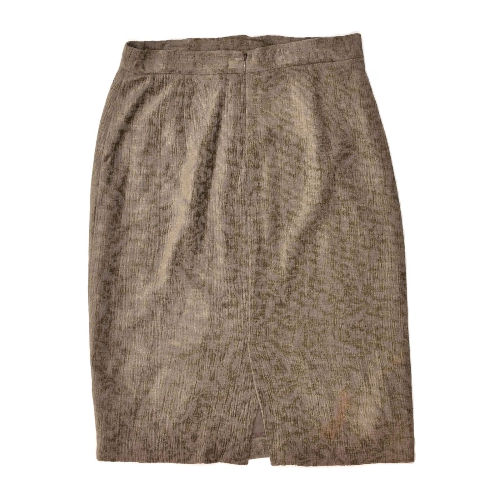 Les Copains VINTAGE LES COPAINS Womens Skirt IT 46 Large W32 Grey Viscose ZU14 - Designer, Regular Fit, Zip, 26in Length, No Pattern, Pencil/ Straight Style Size 36" / US 14 / IT 50 - 2 Thumbnail