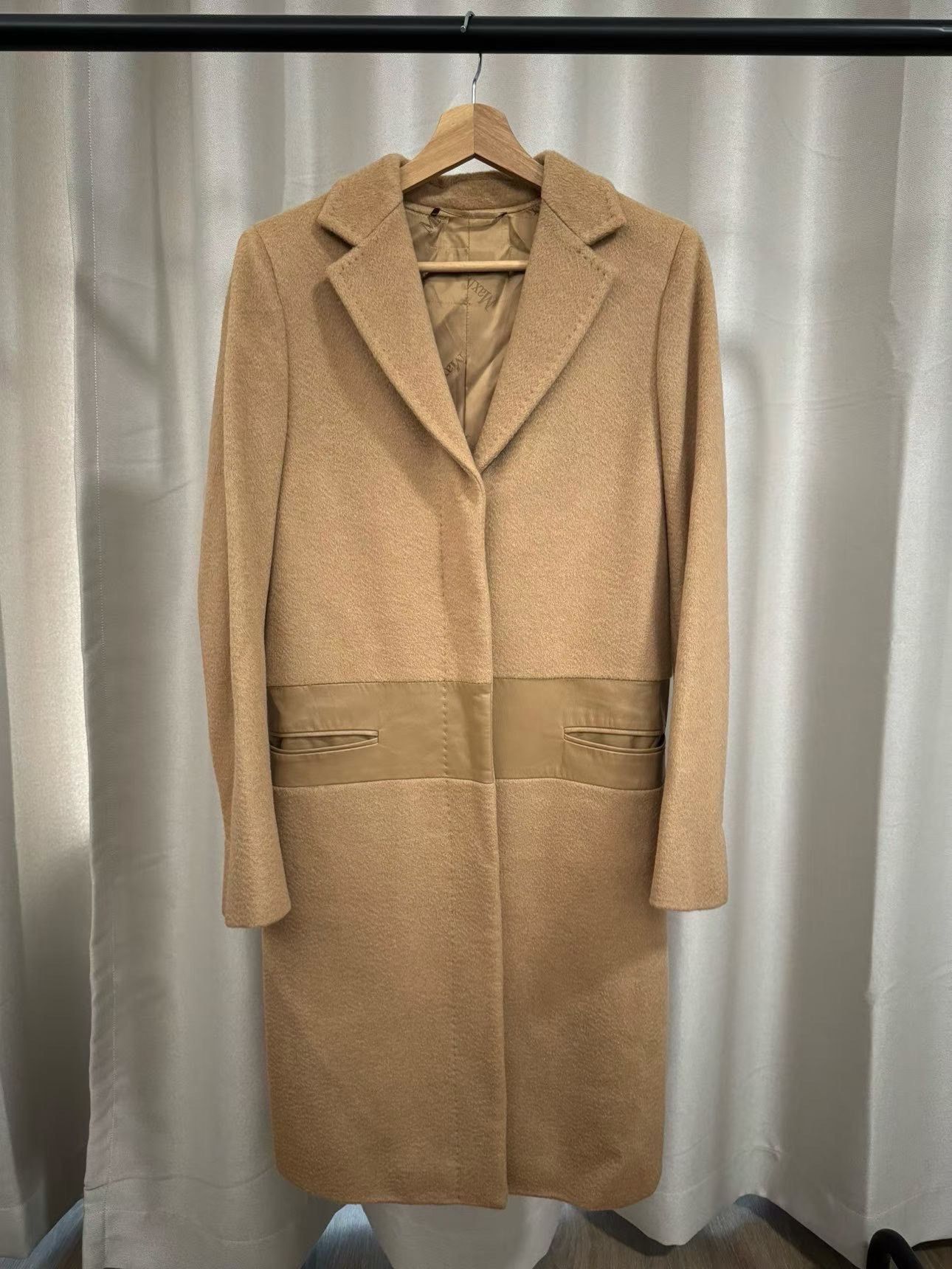 Max Mara MaxMara Camel Cashmere Spliced Coat Size S / US 4 / IT 40 - 1 Thumbnail