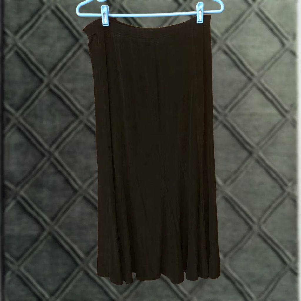 Vintage Chico's Skirt Maxi Long A-line Elastic Waist Black 1 S Size 25" / US 0 / IT 36 - 1 Thumbnail
