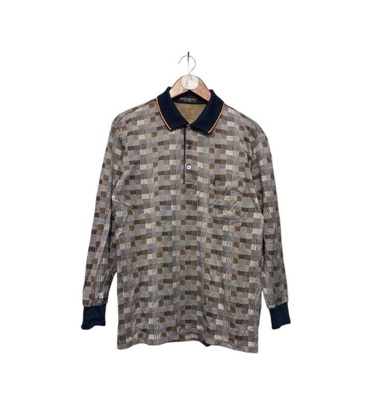 Yves Saint Laurent Yves Saint Laurent Patren Long Sleeve Polos Size US S / EU 44-46 / 1 - 1 Thumbnail