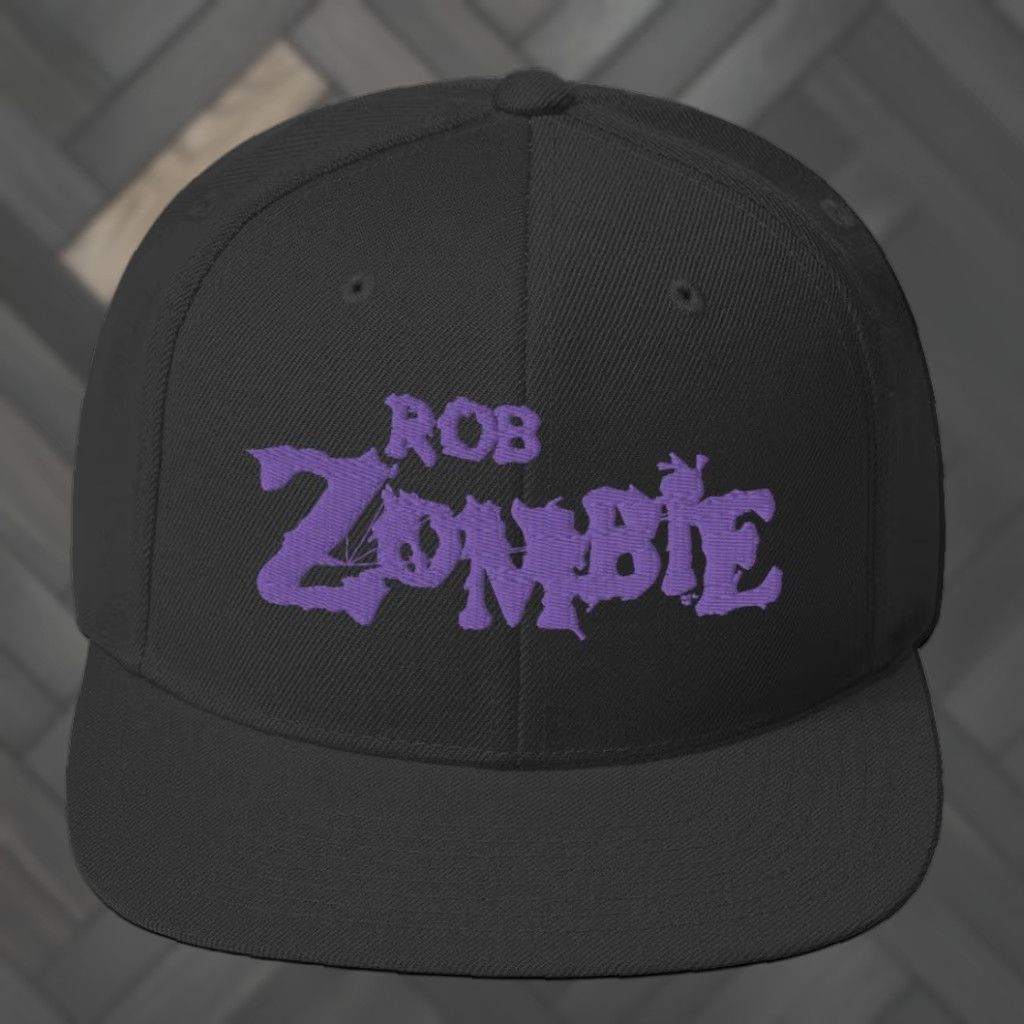 Logo 7 Rob Zombie Logo Snapback Hat One Size Black Officially Licensed Size ONE SIZE - 1 Preview