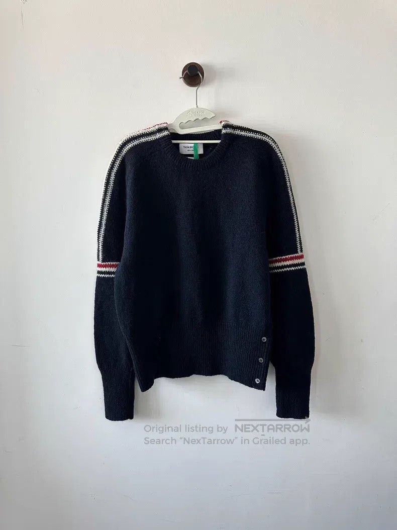 Thom Browne Thom Browne Striped Sweater - Blue Size US XXL / EU 58 / 5 - 1 Thumbnail