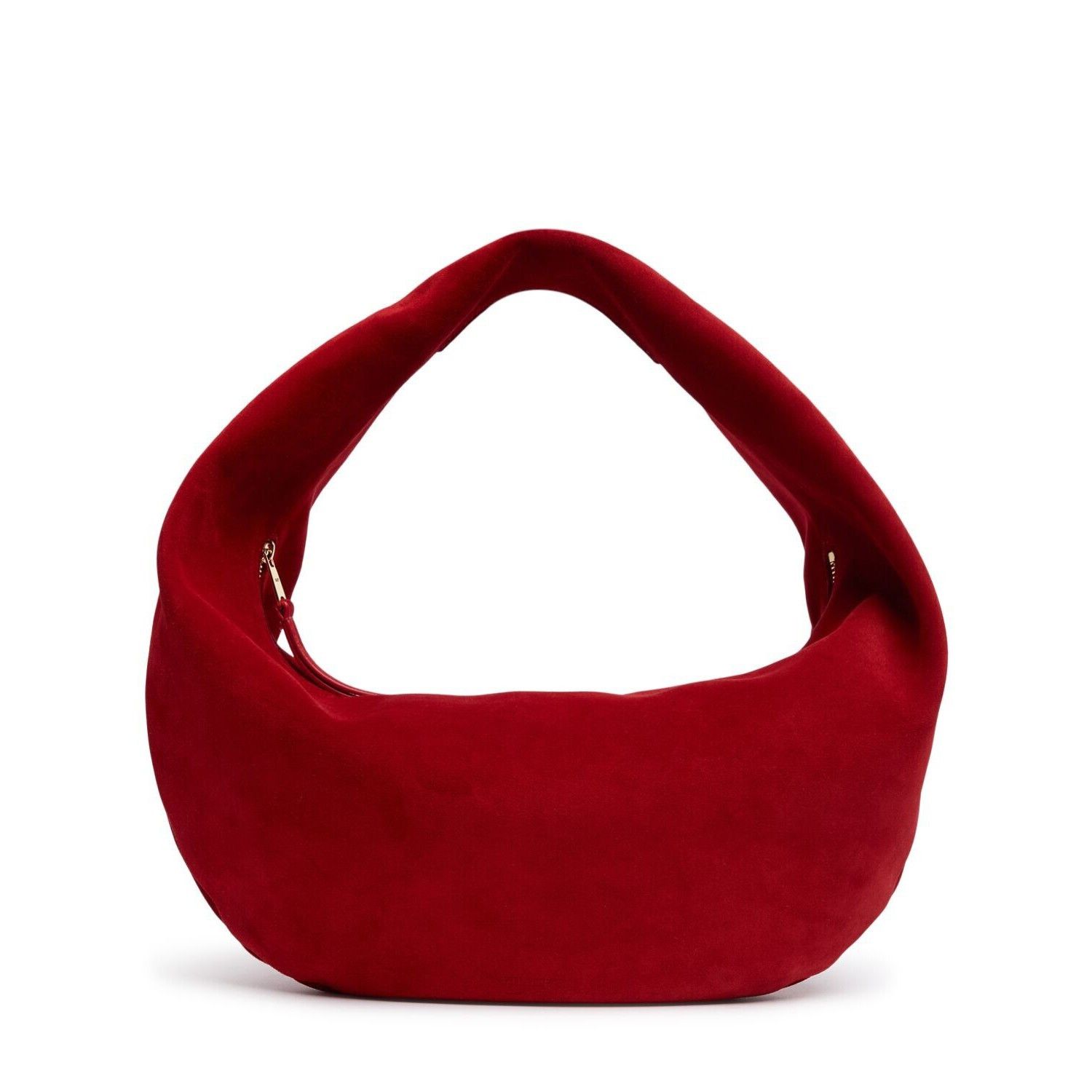 KHAITE Olivia Medium $2200 Rebel Red Suede Hobo Bag New & Au