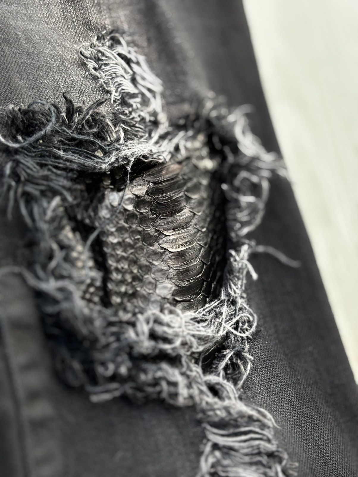 PARANOID extra long distressed flare jeans