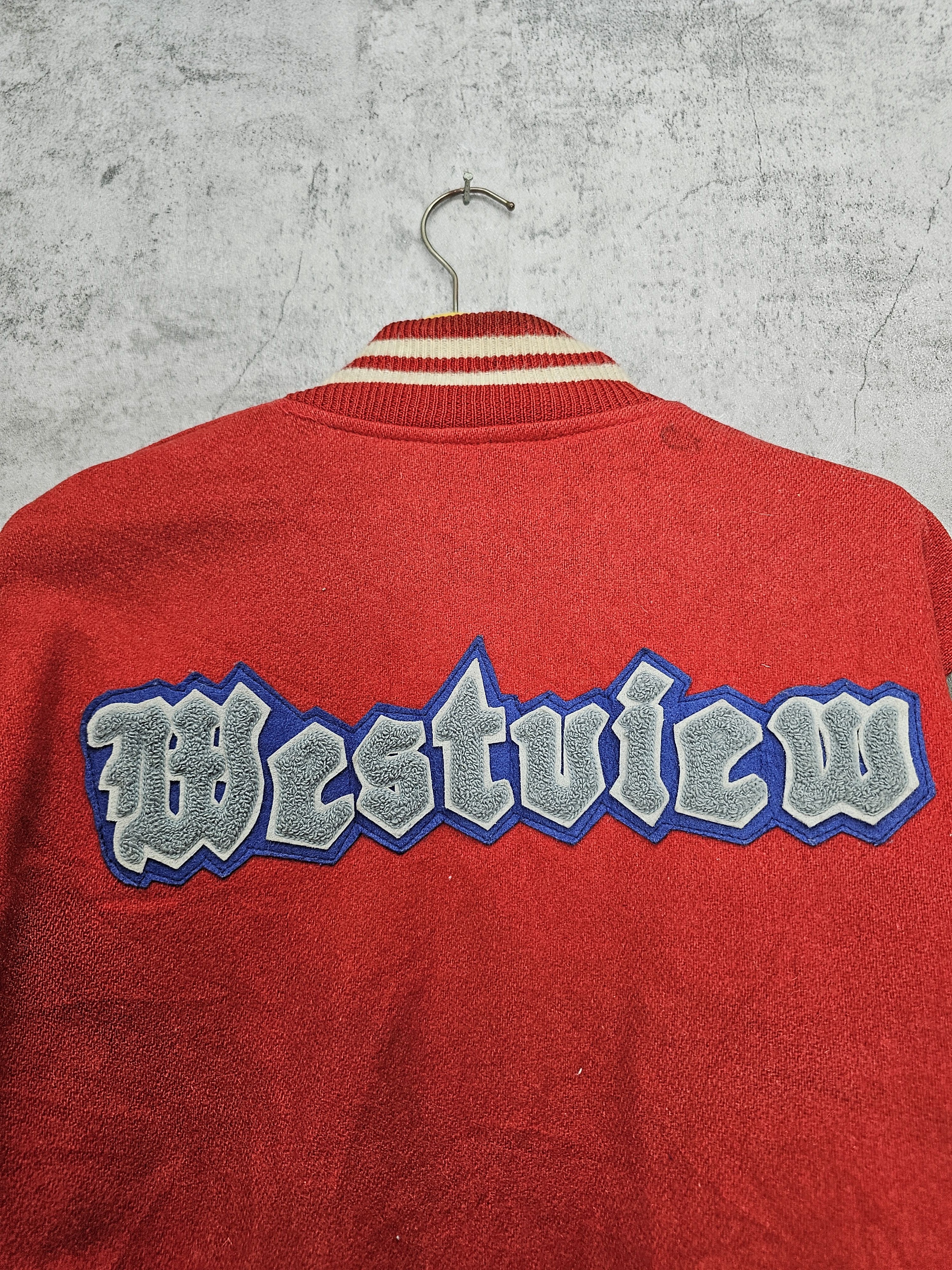 Other Vintage WESTVIEW LEYDEN Wool Leather Varsity Jacket J0098 Size US L / EU 52-54 / 3 - 8 Thumbnail