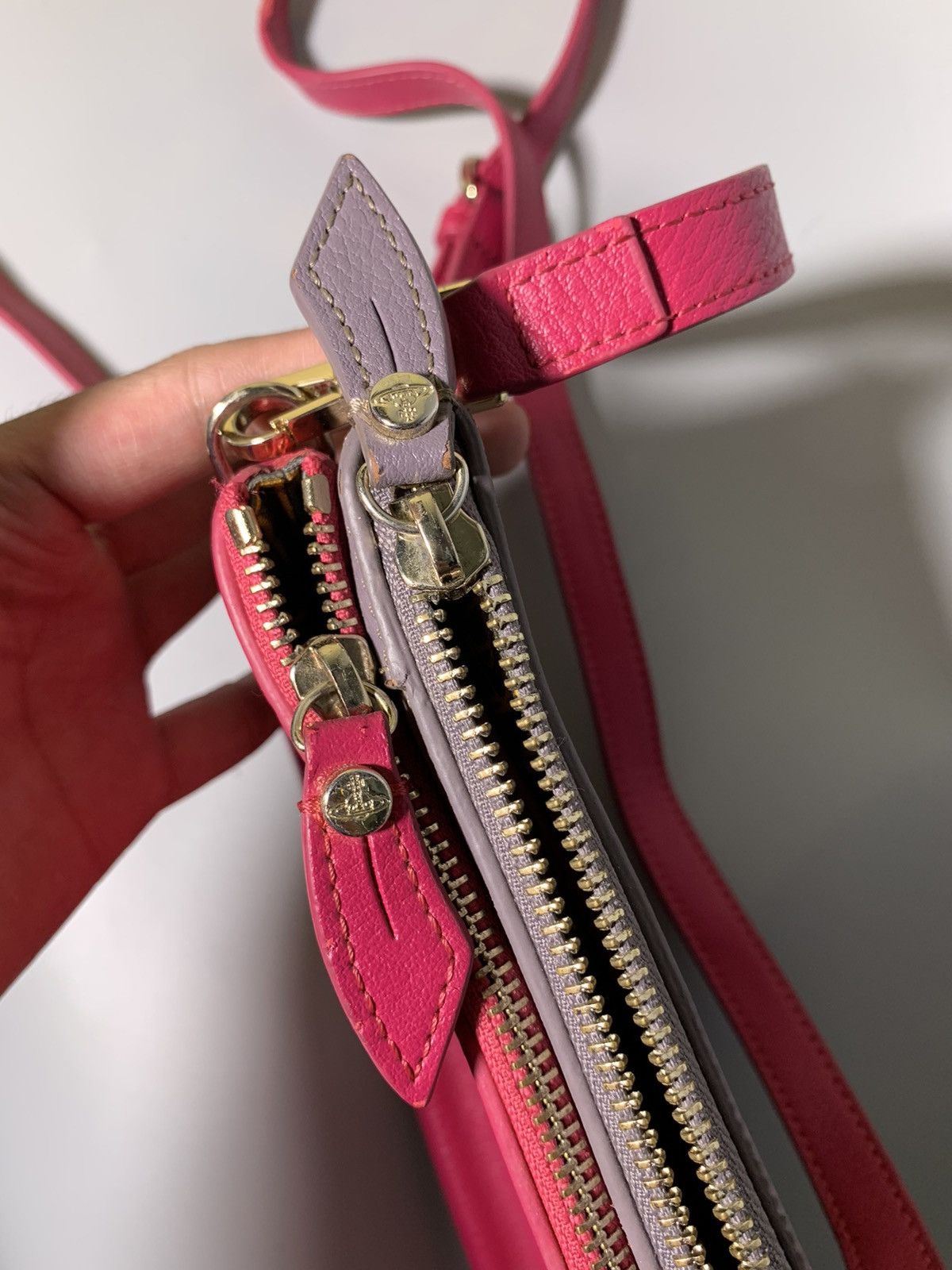 Vivienne Westwood VIVIENNE WESTWOOD TWO TONE LEATHER CROSS BODY BAG Size ONE SIZE - 6 Thumbnail