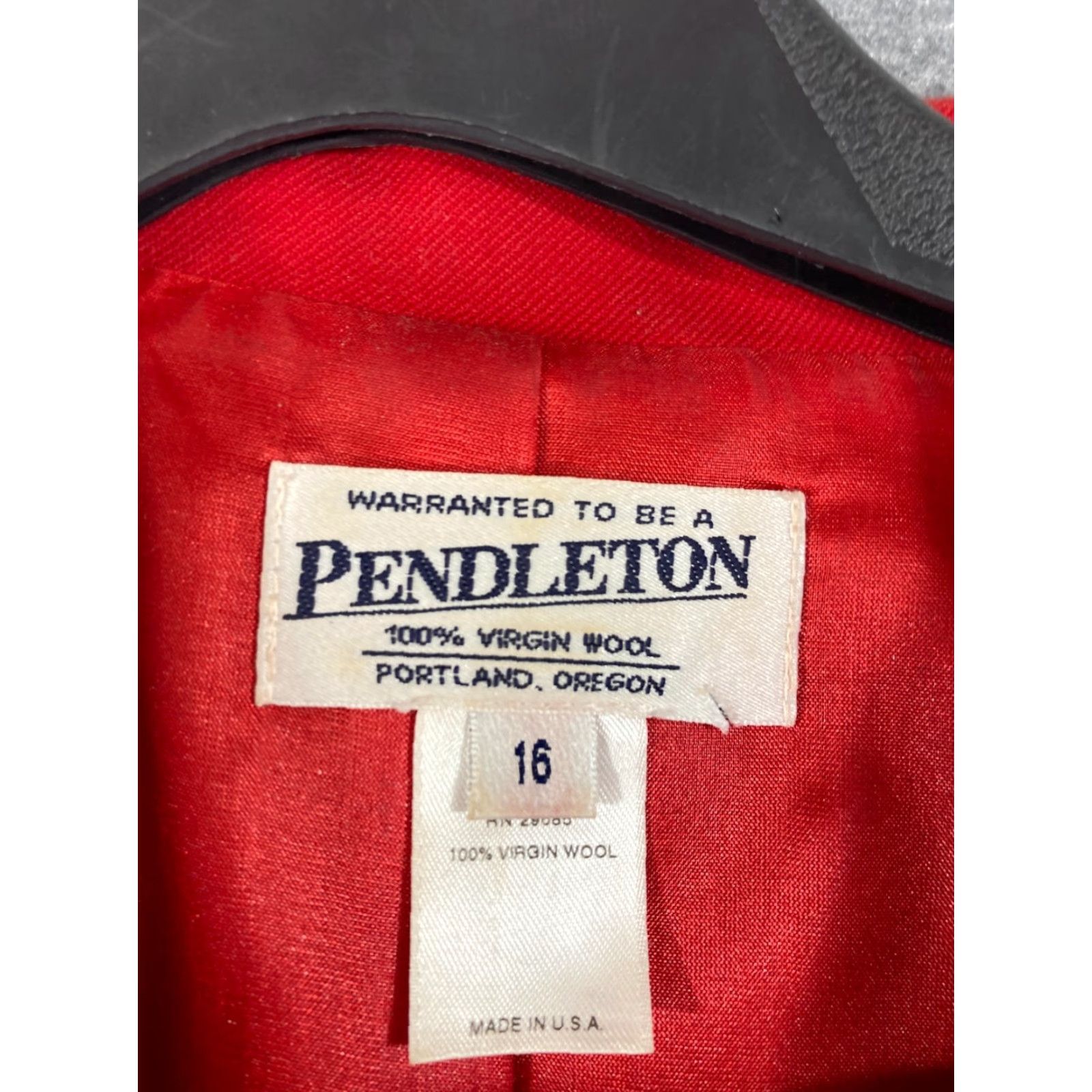 Pendleton VINTAGE Pendleton Blazer Coat Women 16 Red Wool Lined Notch Pockets 90s Classic Preppy Mens/undefined? Size XXL / US 16-18 / IT 52-54 - 5 Thumbnail
