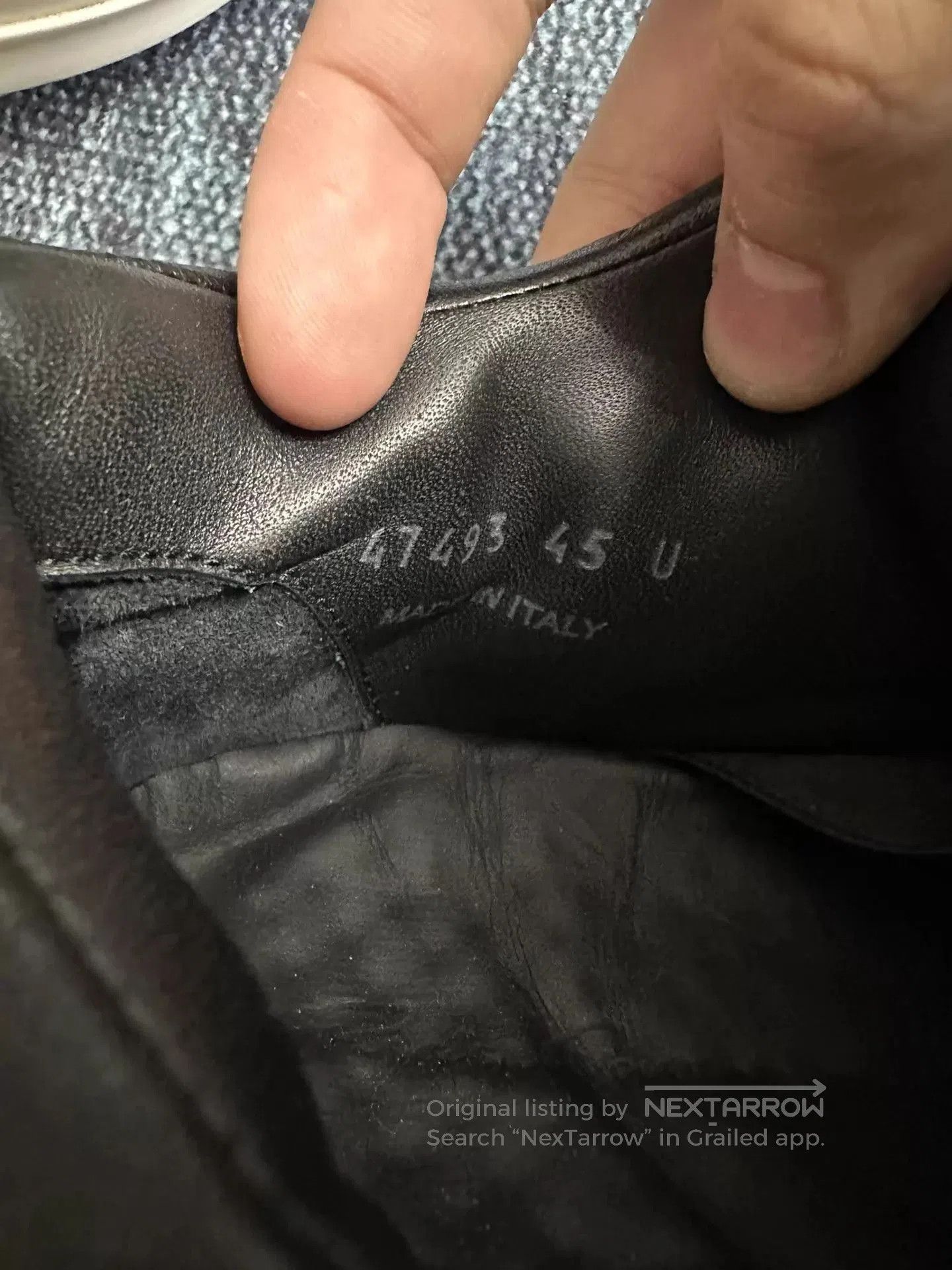 Rick Owens Black Leather Low. Size US 12 / EU 45 - 5 Thumbnail