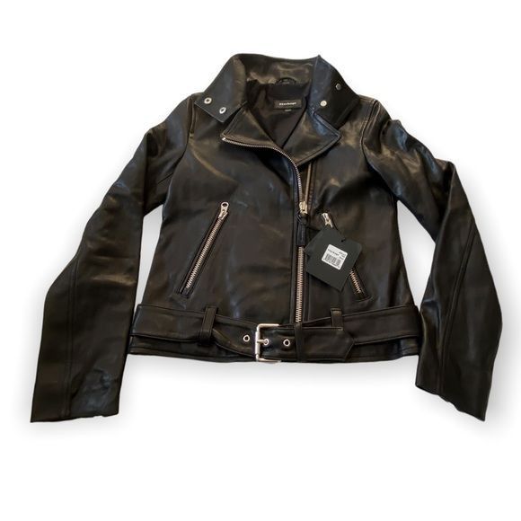 Mackage Mackage Miela-N Belted Leather Moto Jacket, NWT, Size XXS Size XXS / US 00 / IT 34 - 4 Thumbnail