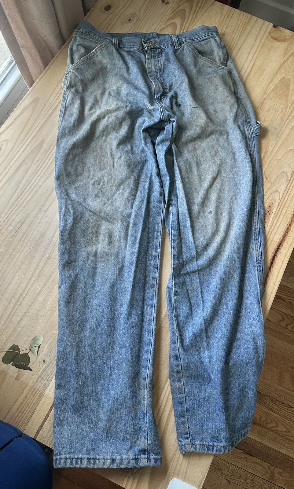 Vintage × Wrangler Thrashed x Vintage Wrangler Carpenter Jeans Size US 32 / EU 48 - 1 Thumbnail
